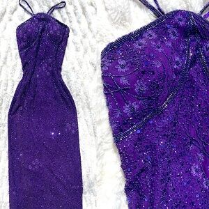 Vintage 90’s Y2K 100% Silk Beaded Dress Vintage Silk Dress India Fairy Prom Gown
